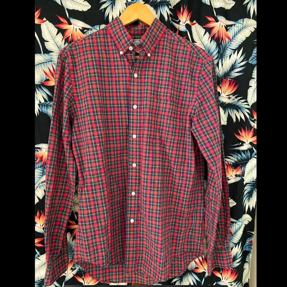 Red Plaid Rugby brand button up (Ralph Lauren)